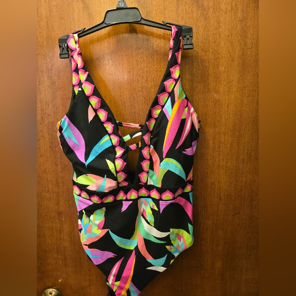 Trina Turk Colorful Patterned One-Piece Swimsuit